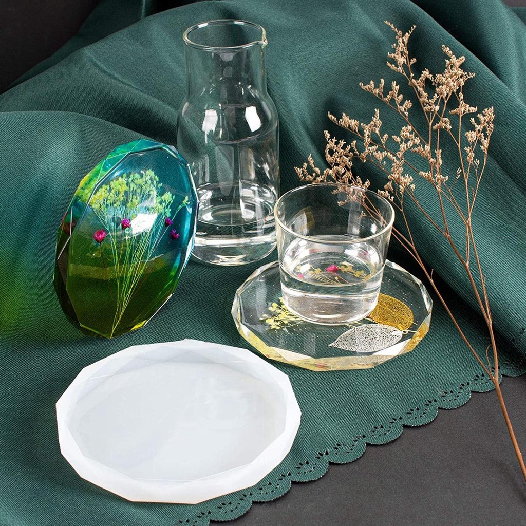 Khuôn Silicone Làm Đất Sét Resin Hình Tròn