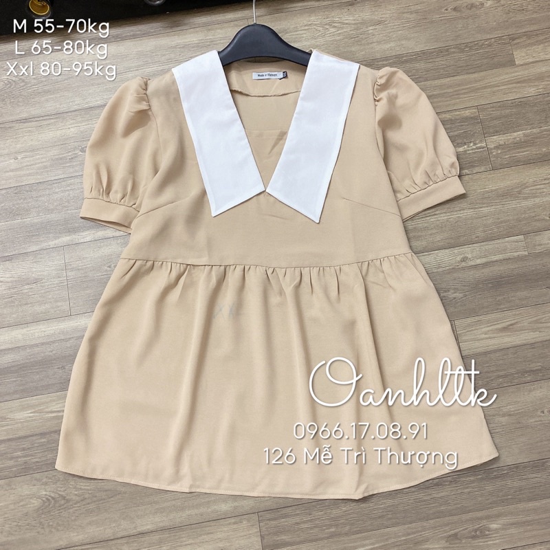 Sẵn 55-85kg] Áo Bầu xuân hè Thiết Kế dambauoanhltk - Áo Bầu Tay lỡ Baby Doll