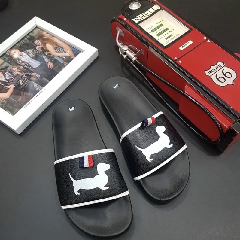 Dép quai ngang thời trang có hoạ tiết trẻ trung, Dép mùa hè phong cách giới trẻ btshop từ 38 đến 42