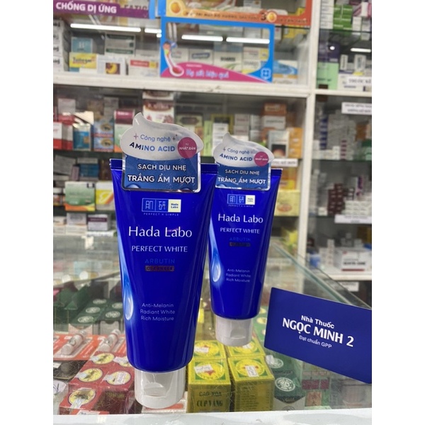 ✅ [Chính Hãng] Kem Rửa Mặt Hada Labo perfect white chai 80g kem rửa mặt dưỡng trắng