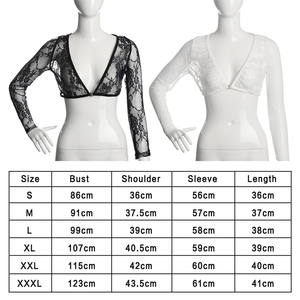 Áo Khoác Croptop Dài Tay Phối Ren Xinh Xắn Dành Cho Nữ