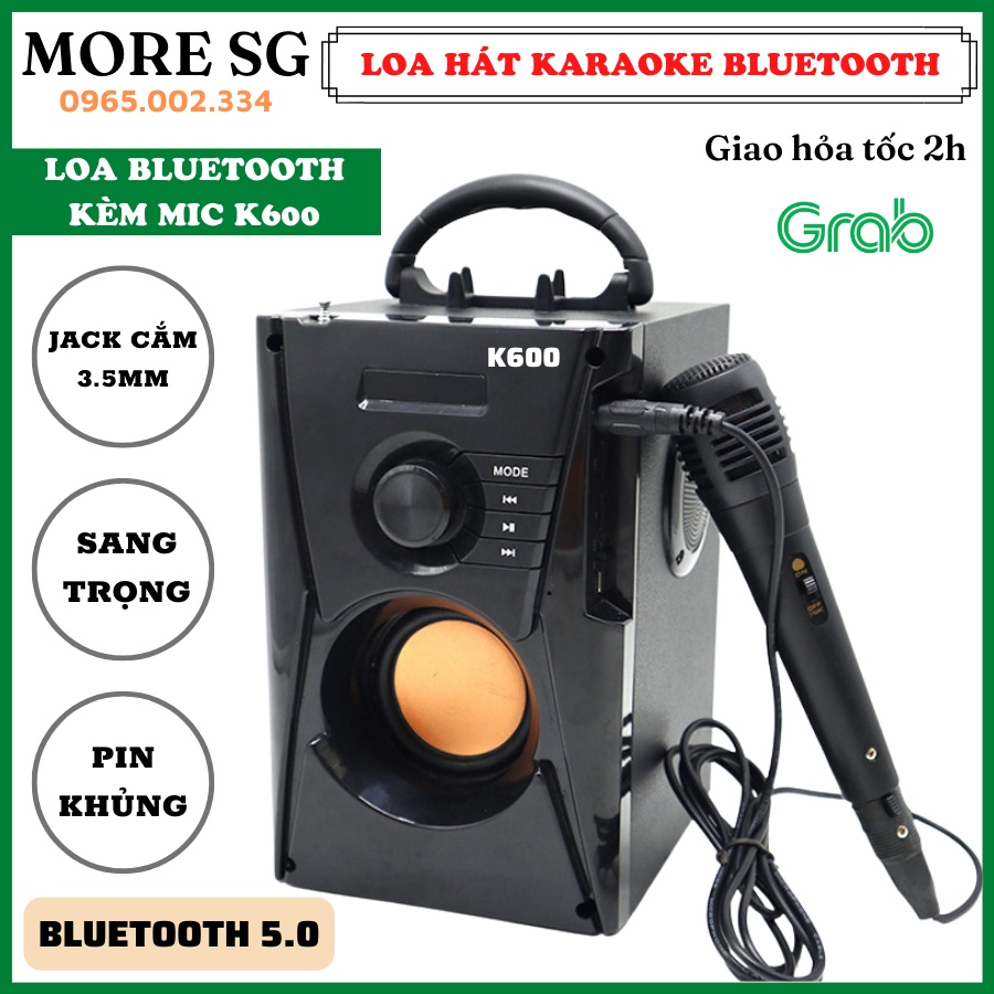 Loa Hát Karaoke KAW Bluetooth A18,A300 (Mẫu Mới K600,K500) Cao Cấp Công Suất Lớn, Âm Thanh Cực Hay