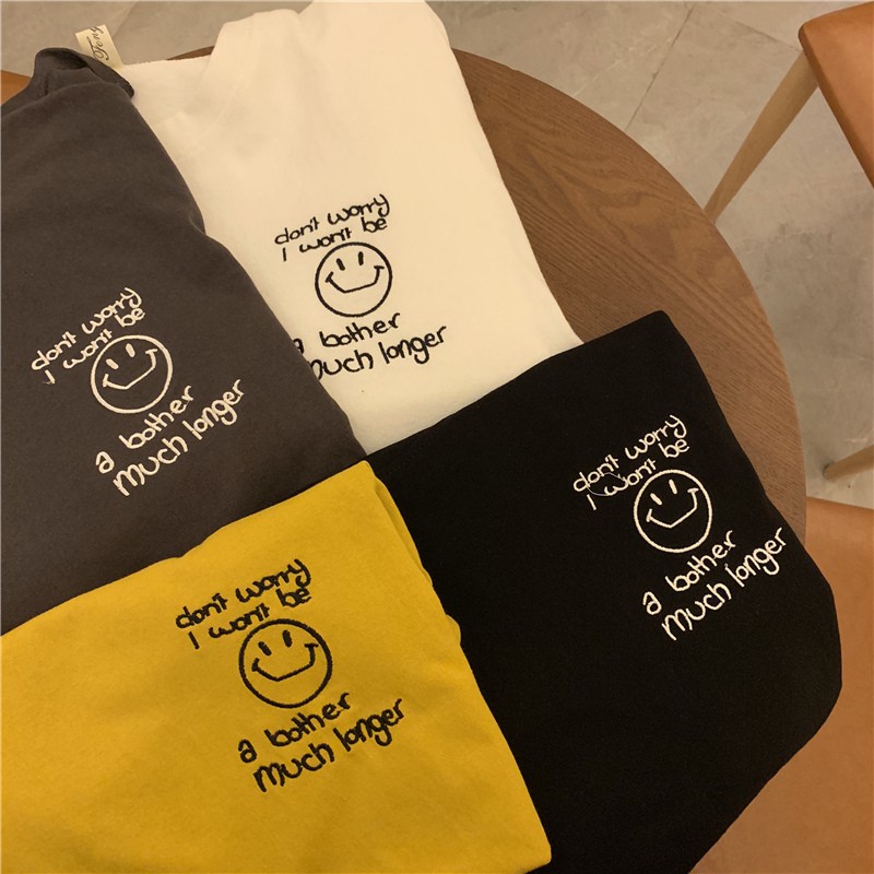 Áo Phông Nữ Mặt Cười Form Rộng Tay Lỡ Unisex Thiết Kế Hàn Quốc Đẹp - Liti Shop