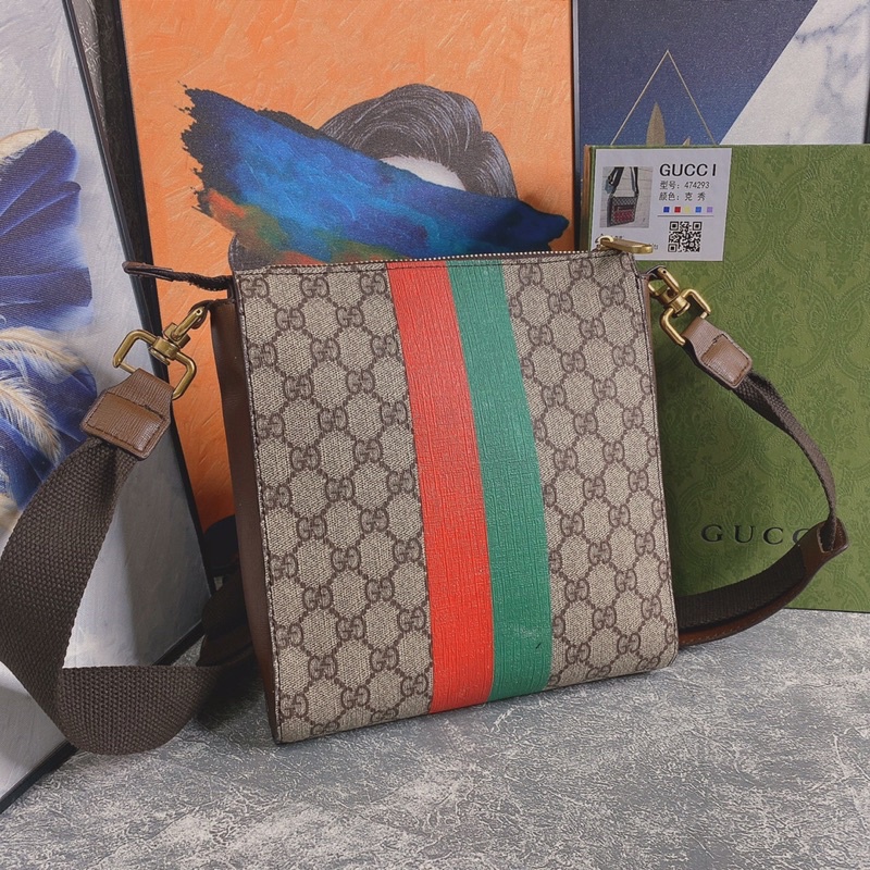 Túi Đeo Chéo Nam Nữ GC Logo Đỏ Cao Cấp - Túi Đeo GC Unisex Fullbox