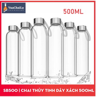 5 Chai Thủy Tinh Có Dây Xách 500ml