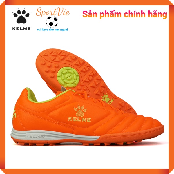 Giày bóng đá trẻ em Kelme 873701 TF chính hãng cao cấp bền đẹp giá sỉ (cam, xanh bích)