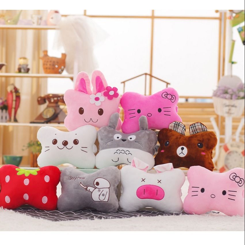 Gối Tựa Đầu Họa Tiết Hoạt Hình Dễ Thương Chuyên Dụng Cho Xe Hơi