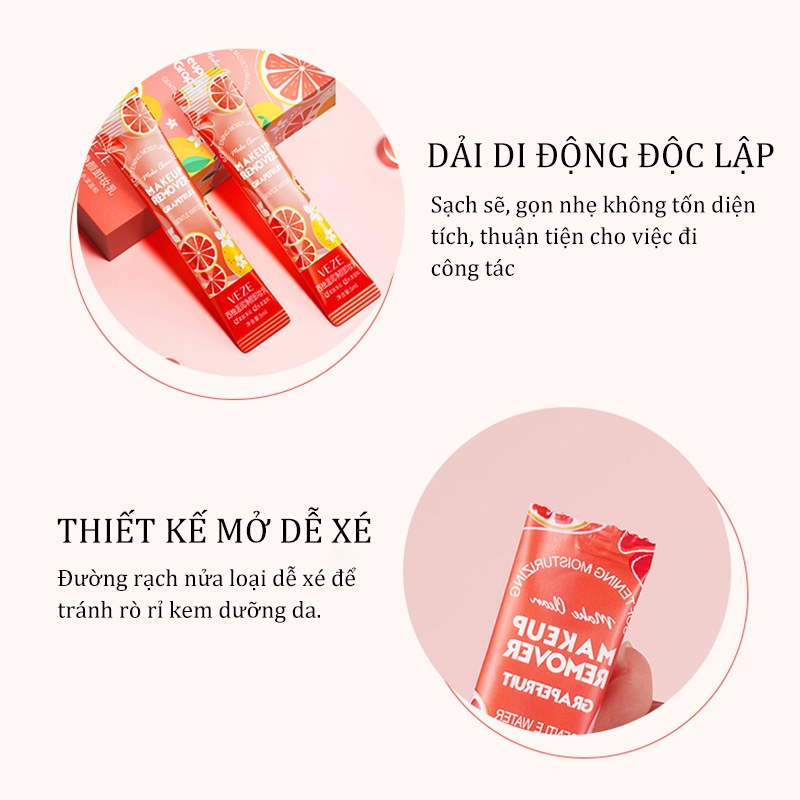 Bưởi tẩy trang làm sạch ấm và dưỡng ẩm, làm sạch sâu, thích hợp cho da nhạy cảm (5ml / miếng) (FZ-XZG01*1) | BigBuy360 - bigbuy360.vn