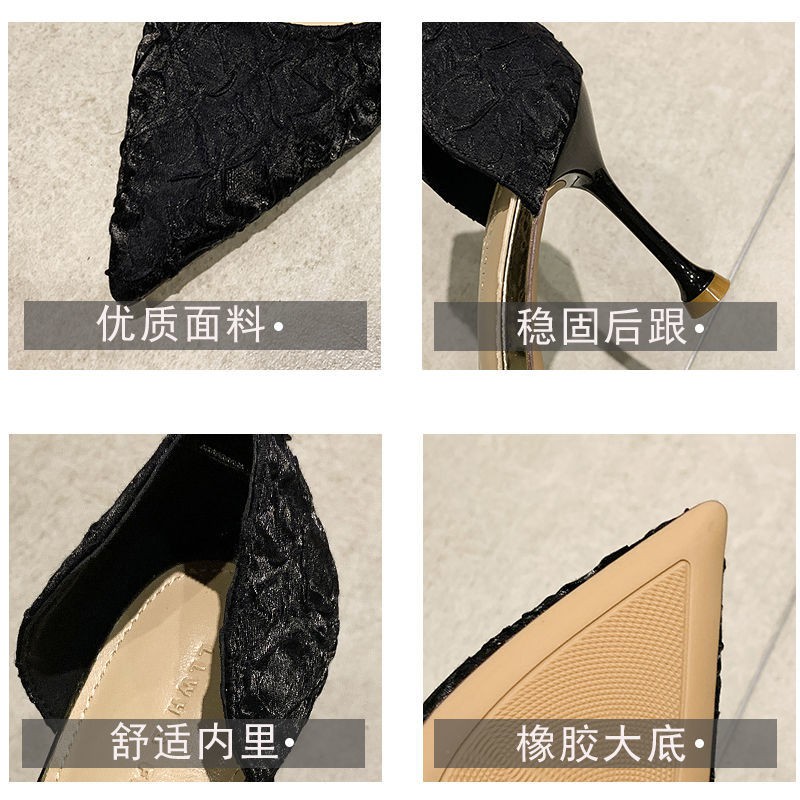 Giày Cao Gót Mũi Nhọn Thiết Kế Mới Quyến Rũ Thời Trang Mùa Xuân Dành Cho Nữ 2021