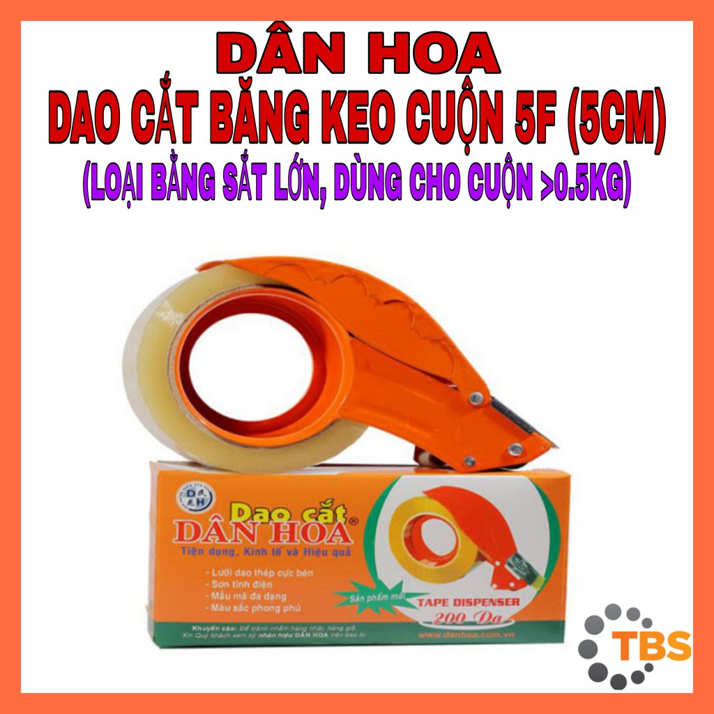 DỤNG CỤ CẮT BĂNG KEO BẰNG SẮT (LỚN) CHO CUỘN 5F (5CM), DÙNG CHO BĂNG KEO VỚI CUỘN >0.35KG