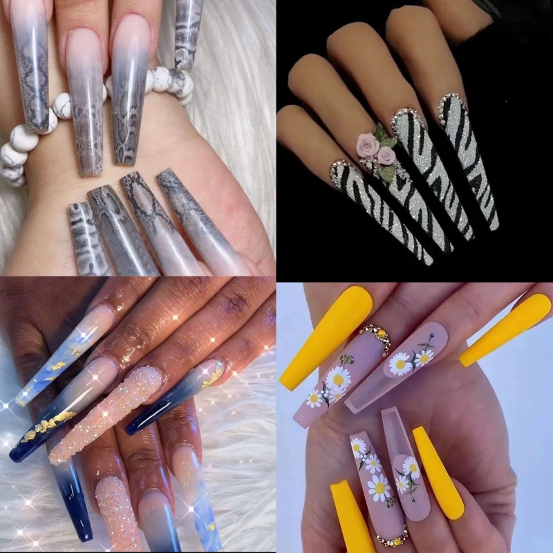 Móng Tay Giả Hình Quan Tài Dùng Trang Trí Nghệ Thuật