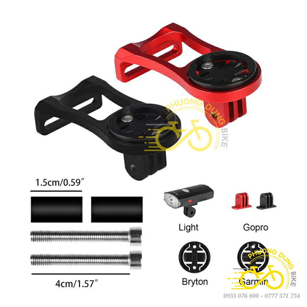 Đèn chiếu sáng xe đạp WEST BIKING kiêm giá bắt đồng hồ Garmin, Bryton