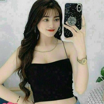 Áo 2 dây croptop ôm sợi bún trơn bigsize thun body NAVASA AT15