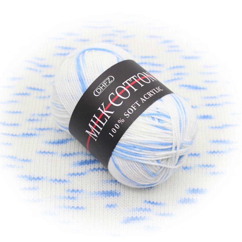 Cuộn Chỉ Cotton Sữa 50g Dùng Đan Khăn Choàng DIY