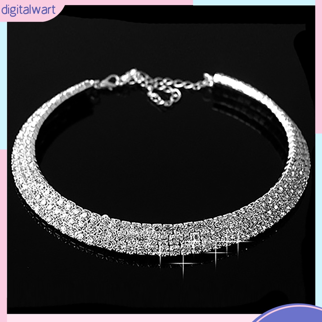 Vòng Cổ Choker Đính Đá Phong Cách Sang Trọng Thanh Lịch Dành Cho Nữ