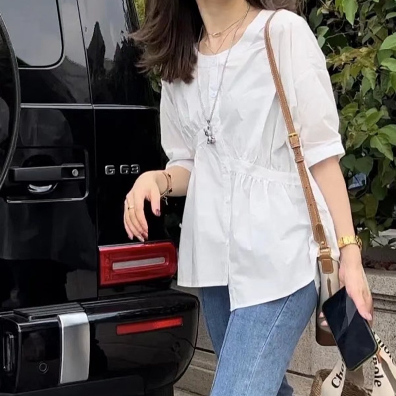 Áo Sơ Mi Tay Ngắn Dáng Rộng Phong Cách Hàn Quốc Thời Trang Mùa Hè Mới 2022
