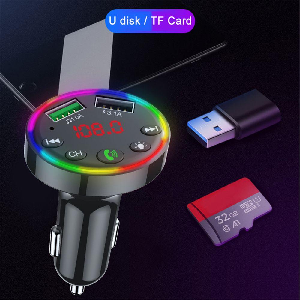 MYRONGVN Máy Nghe Nhạc MP3 Bluetooth Có Đèn LED Cho Xe Hơi