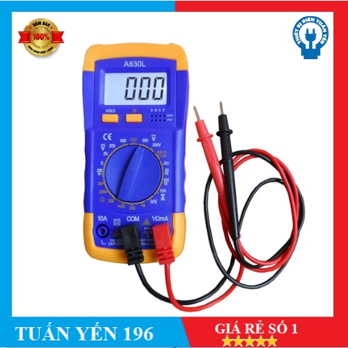 FREE SHIP Đồng hồ đo vạn năng Digital Multimeter A830L Có đèn