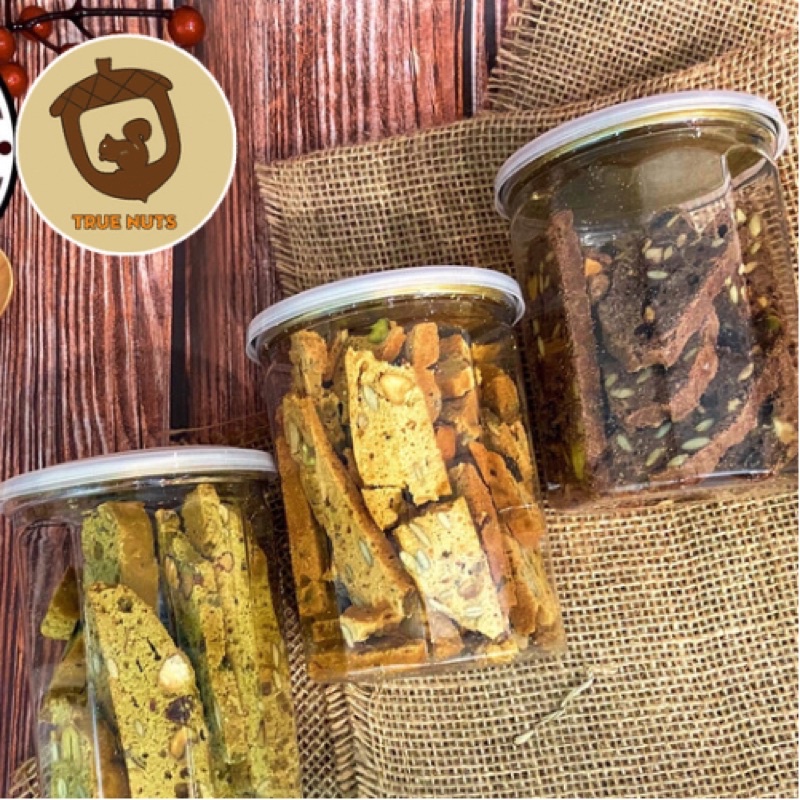 Bánh BISCOTTI Không Đường - Bánh mix hạt Ăn Kiêng, Giảm Cân, Dành Cho Người Tiểu Đường - 250g