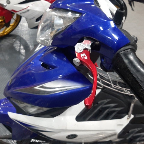 Tay thắng RCB Ex 150, Ex 155, Ex 135 1 cặp, tay thắng Racing Boy mẫu S2 nhôm CNC chính hãng có tem chống hàng giả