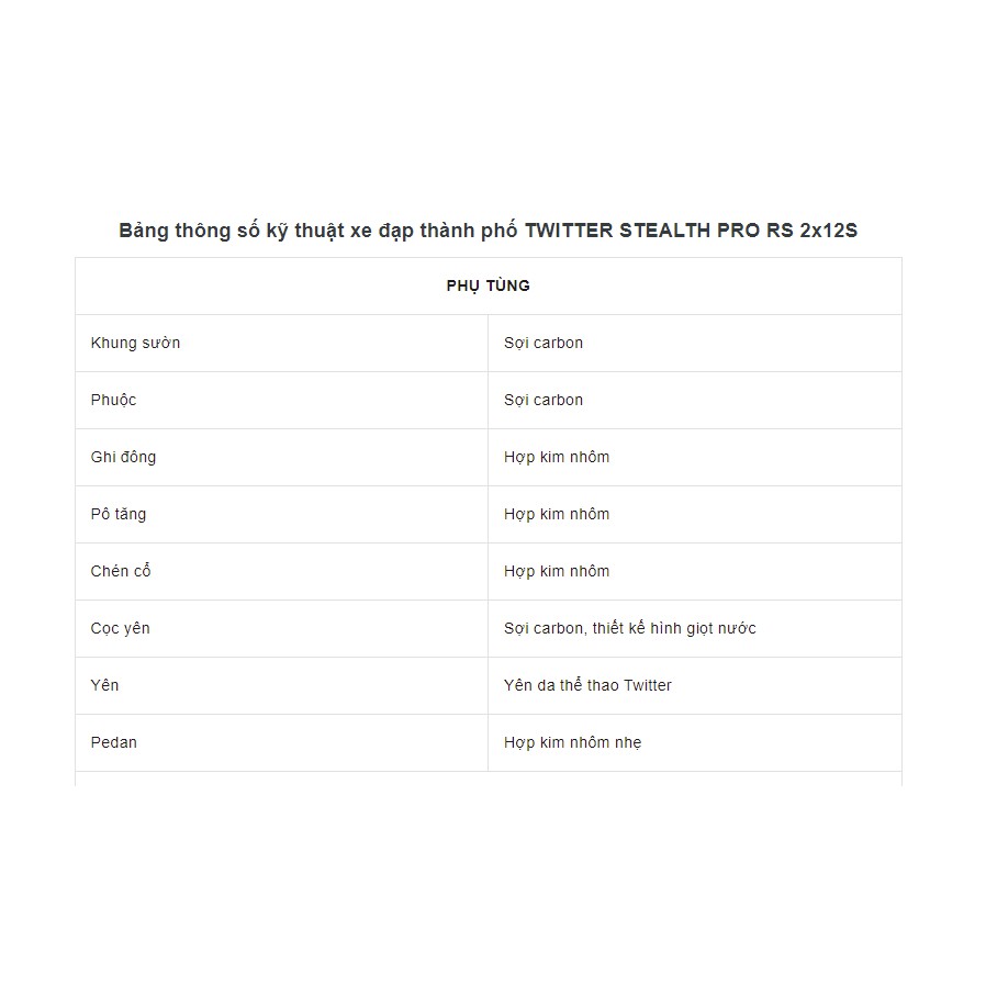 Xe đạp Touring TWITTER STEALTH PRO RS 2x12S