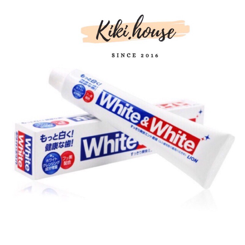 ( SỈ = LẺ ) KEM ĐÁNH RĂNG WHITE AND WHITE LION NHẬT BẢN