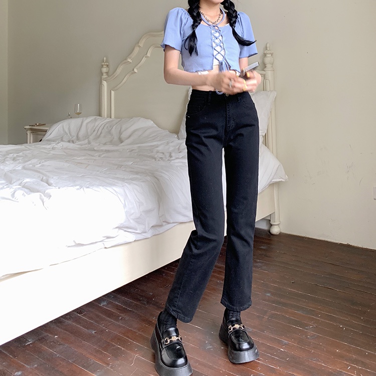 [SẴN ĐEN L]- Quần Jean ống nhỏ (Q163)