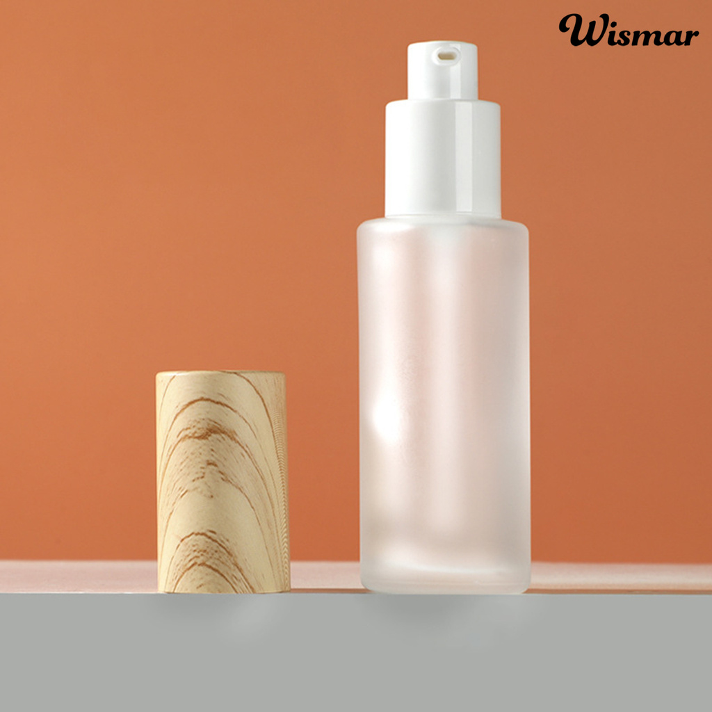 Chai xịt đựng lotion bằng thủy tinh nhám dày mini nắp bằng gỗ 10/ 20/ 30/ 50/ 80ml