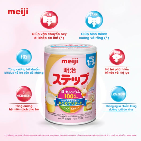 Sữa Bột Meiji Nội Địa Số 1 Lon 800g