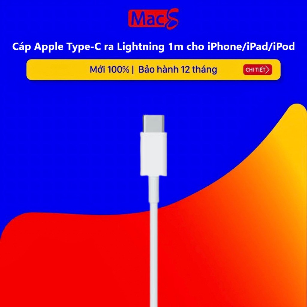 cáp type-c ra 1m cho ip/tablet/máy nghe nhạc táo (usb-c cable)