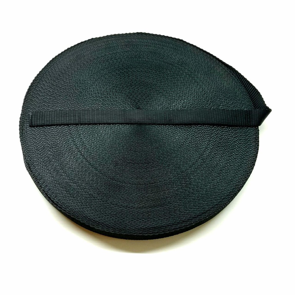 Dây đai polyester 25mm đen cuộn 100m