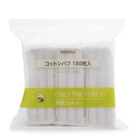 Bông Tẩy Trang Miniso Nhật Bản 180 Miếng