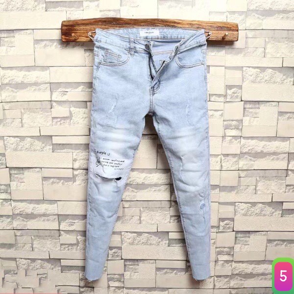 Quần jean nam Rin jogger ống bó cao cấp Chất Bò Co giãn Mẫu Mới Nhất M160