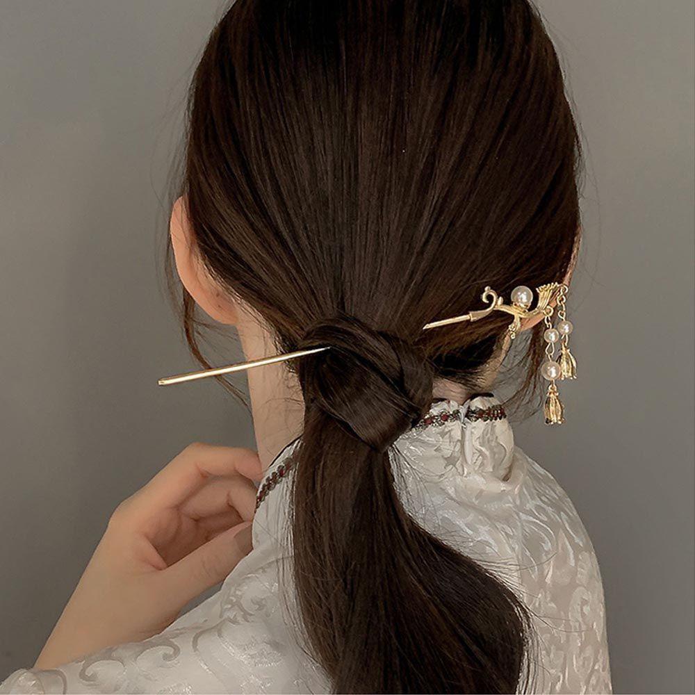 Trâm Cài Tóc Đính Hoa Tua Rua Phong Cách Trung Hoa Ngọt Ngào Cho Cô Dâu