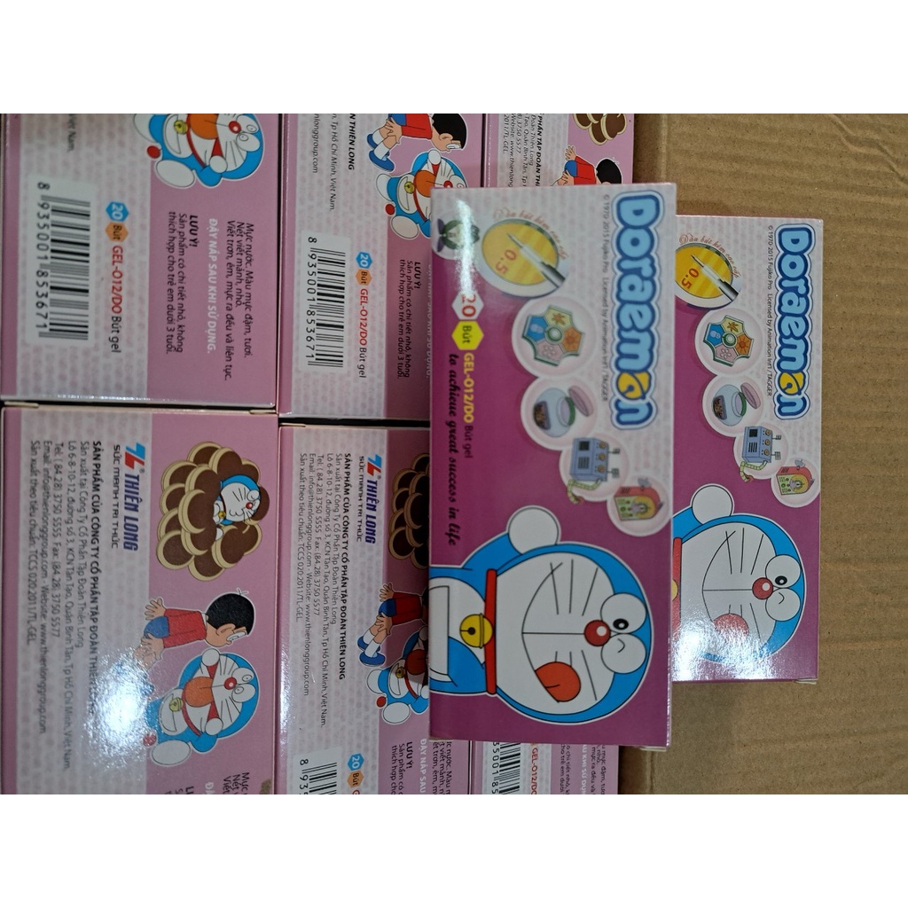 Combo 02 Hộp 40 Cây Bút Gel Doremon Mực Tím