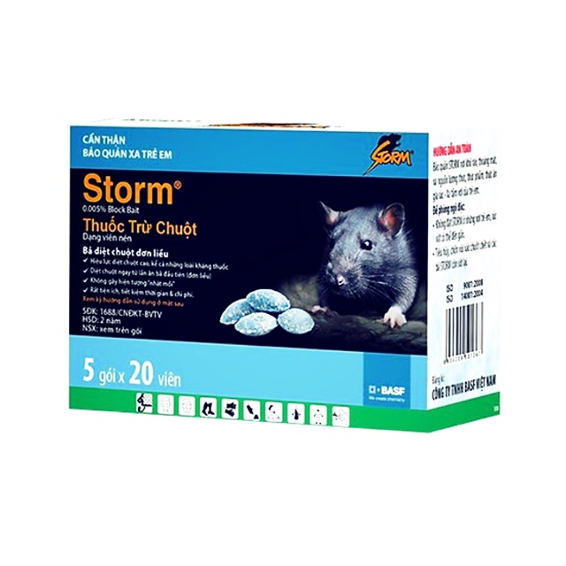  Thuốc diệt chuột STORM (gói 20 viên)