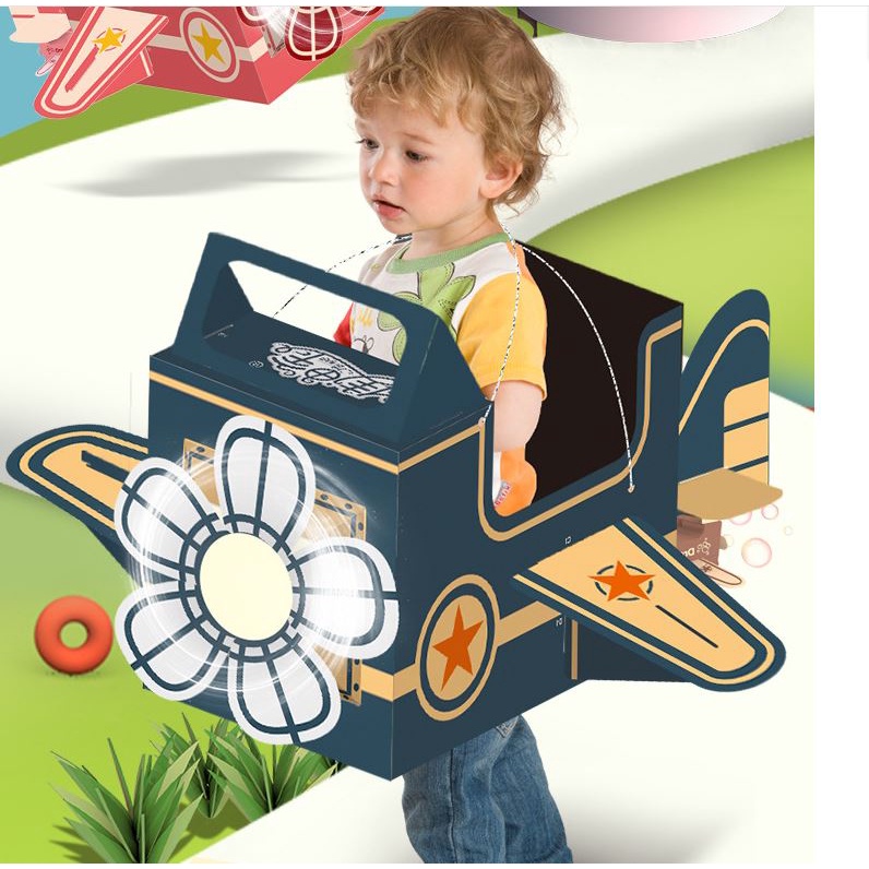 Mô hình carton lắp ráp DIY - Lắp ráp mô hình xe hơi, máy bay, khủng long bằng carton cho bé