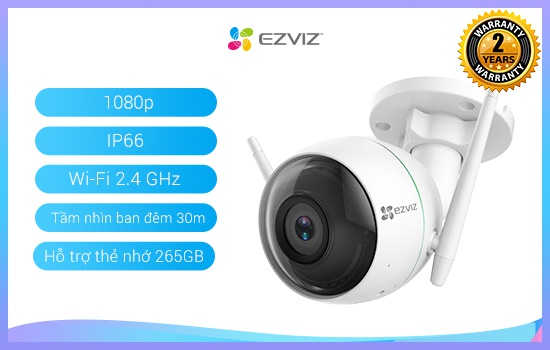 [Mã 267ELSALE hoàn 7% xu đơn 300K] Camera Wifi gắn ngoài trời EZVIZ_CV310WN 1080P/CS-CV310 (C3WN) (1080P) | WebRaoVat - webraovat.net.vn