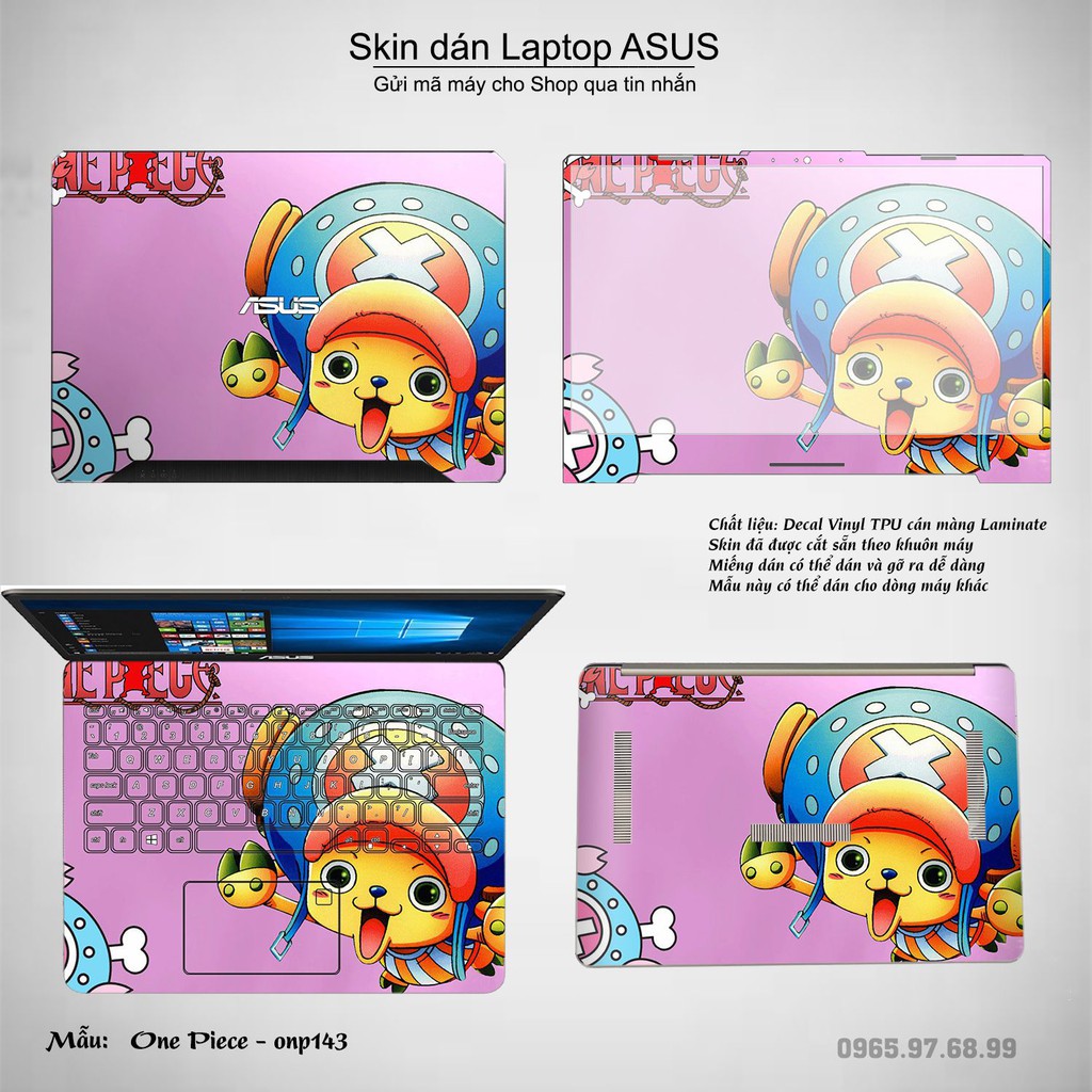 [Mã ELFLASH5 giảm 20K đơn 50K] Skin dán Laptop Asus in hình One Piece bộ 17 (inbox mã máy cho Shop)