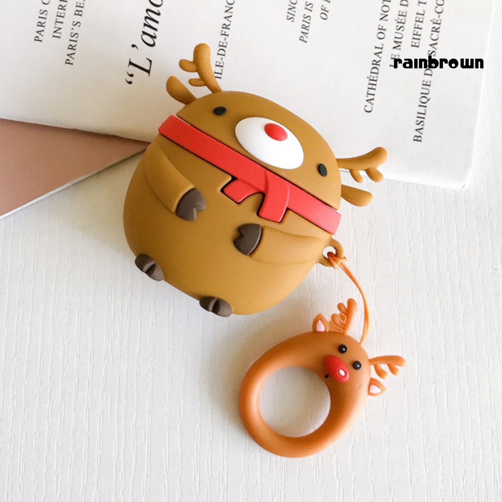 Vỏ Đựng Bảo Vệ Hộp Sạc Tai Nghe Airpods 1 / 2 Hình Ông Già Noel