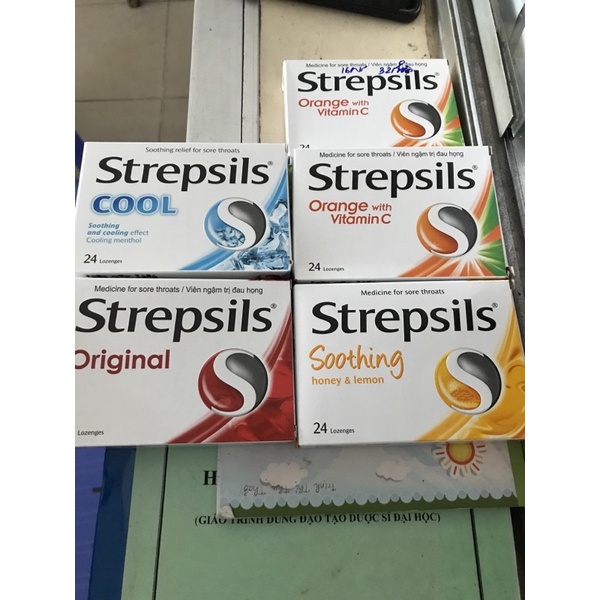 Kẹo Ngậm Strepsils (đủ vị)Hộp 24 Viên