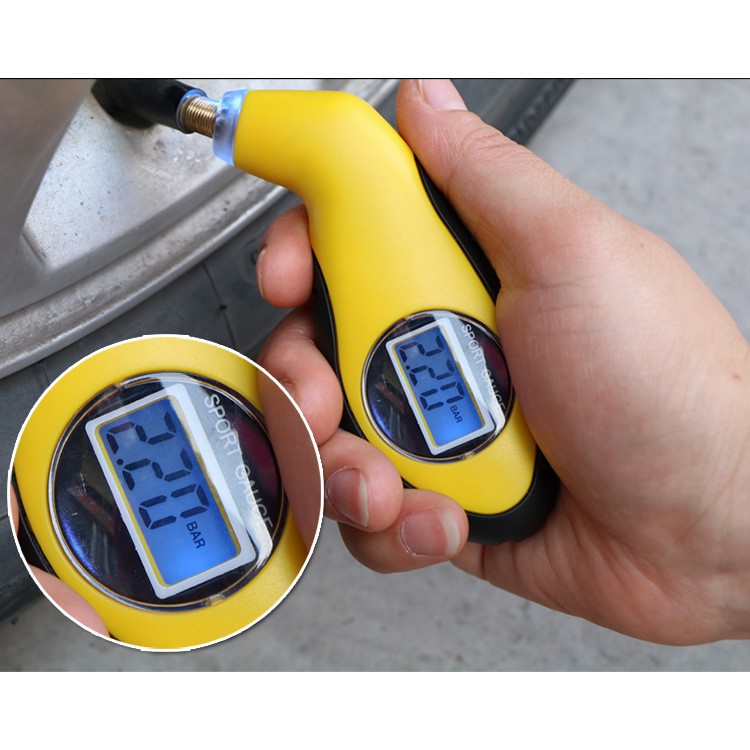 Thiết bị đo áp suất lốp ô tô, xe máy - đồng hồ điện tử
