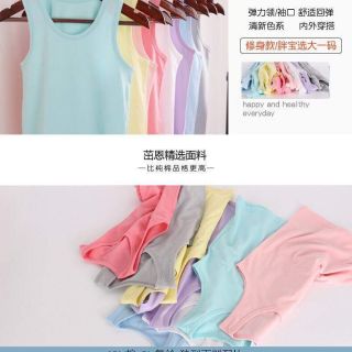 Ba lỗ cotton nhật cho bé 180k/set 3c