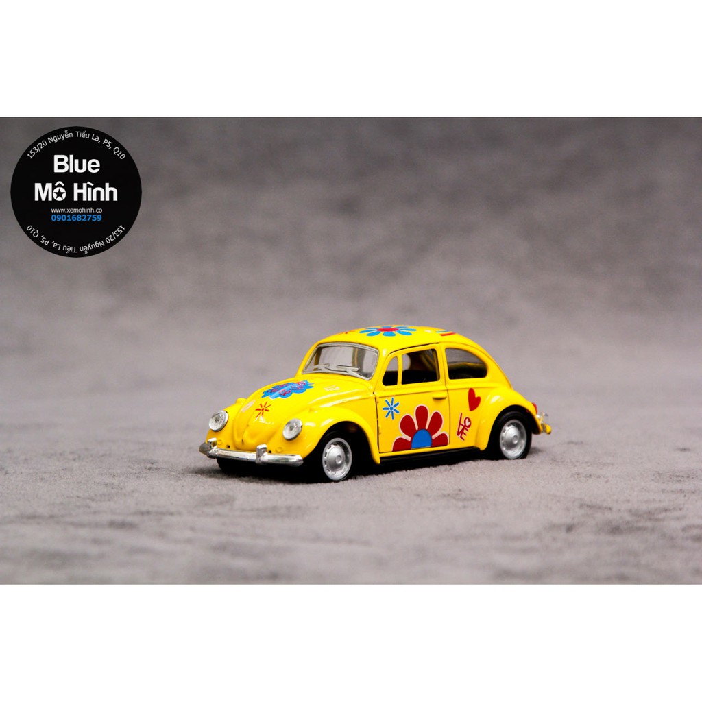 Blue mô hình | Xe Mô Hình Volkswagen Beetle họa tiết Hoa Tỷ Lệ 1:36