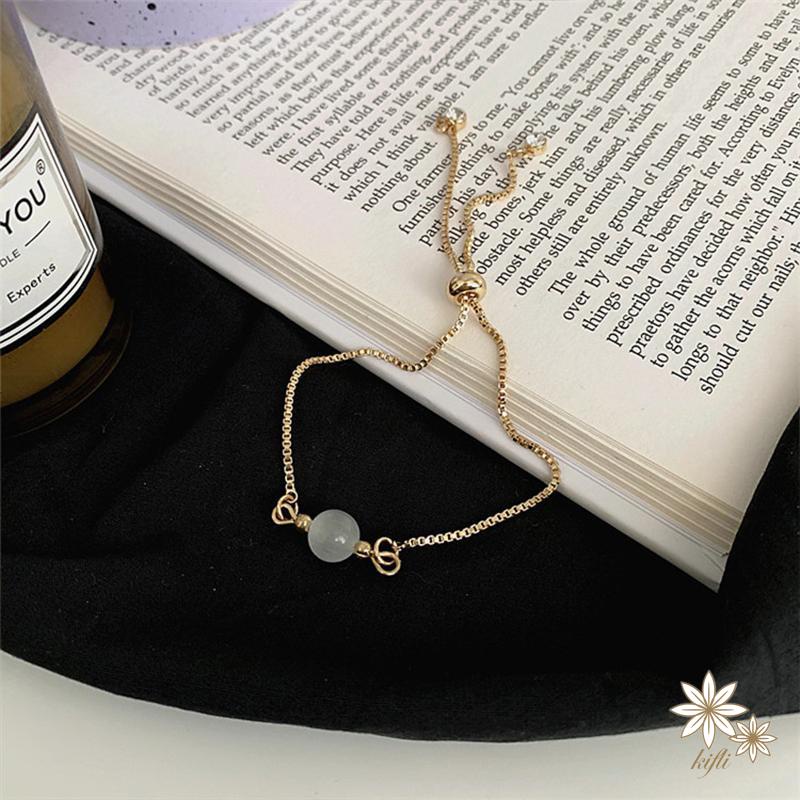 Vòng Tay Đính Đá Opal Thiết Kế Đơn Giản Có Thể Điều Chỉnh Kích Cỡ