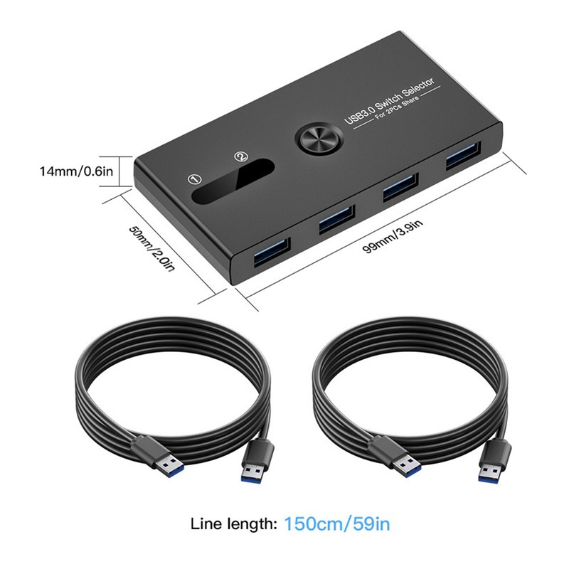 Bộ Chuyển Đổi Usb 3.0 2 Trong 4 Ra Kvm