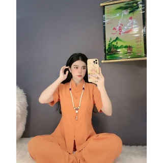 Mẫu cổ tàu lụa trơn #ĐỒ LAM_ĐỒ ĐI CHÙA