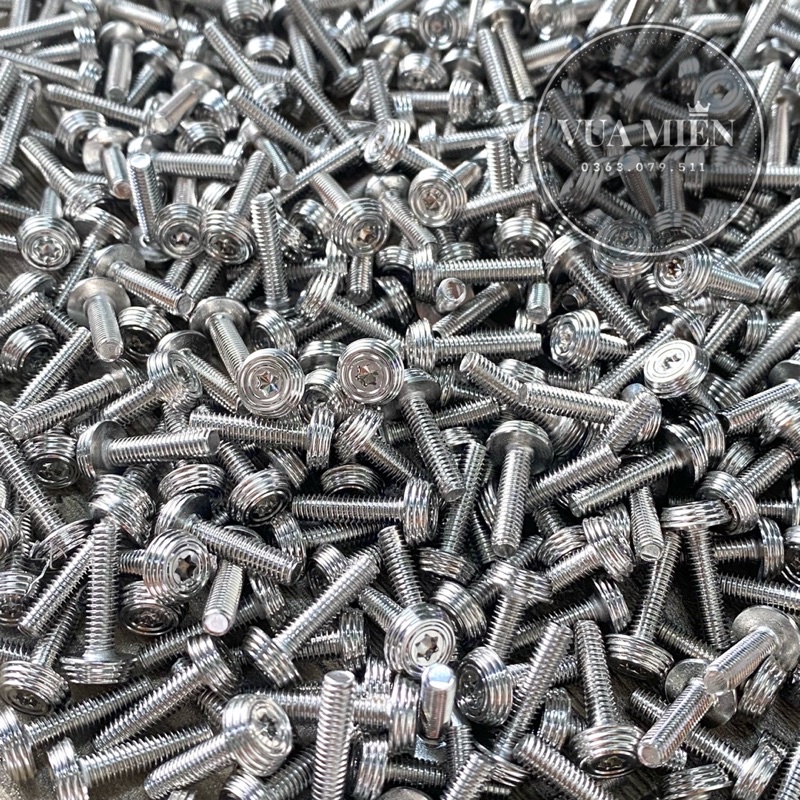 Ốc kiểu 4li15 nhuyễn mẫu Thái Vua Miên chuẩn inox 304 chuyên gắn nắp dầu, bắt dàn áo