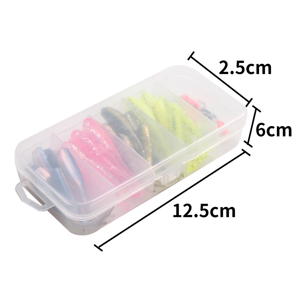 Hộp 50 mồi giả câu cá MAVLLOS mềm 5cm