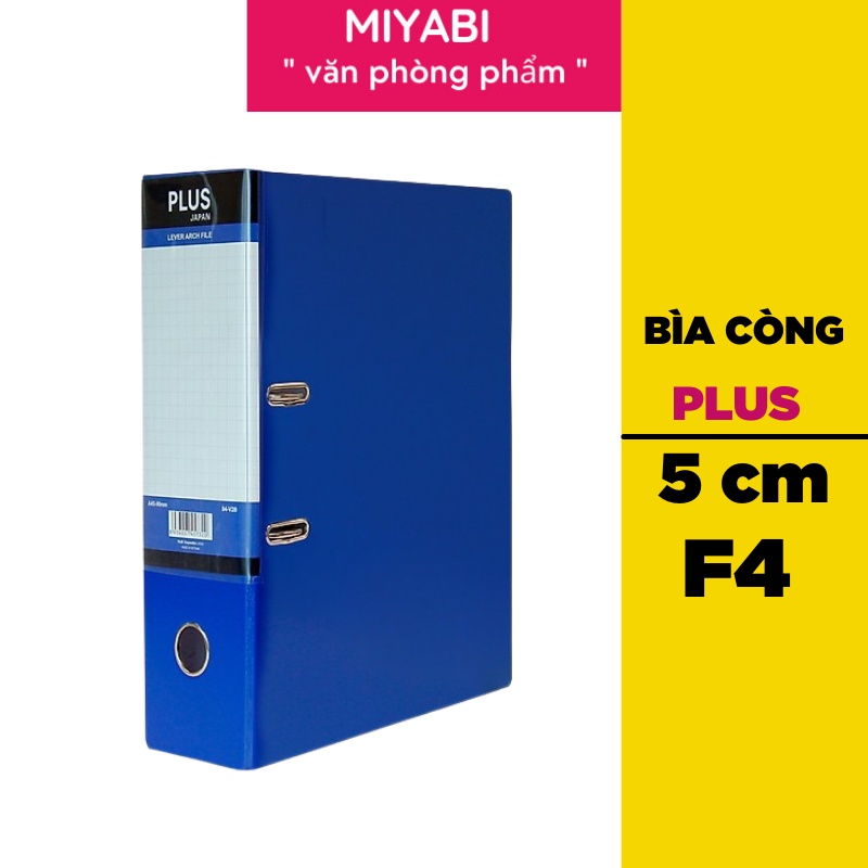 Bìa đựng tài liệu A4 Plus loại 5cm- màu Xanh Dương-dùng cho văn phòng -1 cái- cao cấp